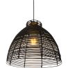Zwarte Rotan Plafondlamp - Hanglamp Boho Bali Design - Gian image 7