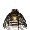 Zwarte Rotan Plafondlamp - Hanglamp Boho Bali Design - Gian image 7