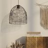 Zwarte rotan plafondlamp - Hanglamp Design Boho Bali - Le image 7