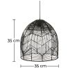 Zwarte rotan plafondlamp - Hanglamp Design Boho Bali - Le image 7