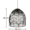 Zwarte rotan plafondlamp - Hanglamp Design Boho Bali - Le image 7