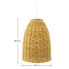 Rotan plafondlamp - Hanglamp Boho Bali Design - Lie image 7