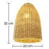 Rotan plafondlamp - Hanglamp Boho Bali Design - Lie image 7