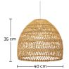 Rotan Plafondlamp - Hanglamp Design Boho Bali - 40cm - Hoa image 7