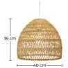 Rotan Plafondlamp - Hanglamp Design Boho Bali - 40cm - Hoa image 7