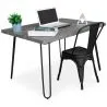 Pack Bureau - Industrieel Ontwerp 120cm - Haarspeld + Eetkamerstoel - Stylix image 7