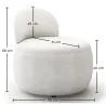 Modern Design Fauteuil - Bekleed met Bouclé stof - Melanie image 7