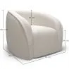 Fauteuil met armleuningen - Bekleed met Bouclé stof - Seral image 7