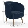 Design fauteuil - bekleed met fluweel - Krenda image 7
