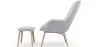 Fauteuil met voetenbankje - Gestoffeerd in linnen - Huda image 7