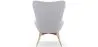 Fauteuil met voetenbankje - Gestoffeerd in linnen - Huda image 7