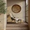 Fauteuil met voetenbankje - Gestoffeerd in linnen - Huda image 7