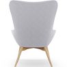Fauteuil met voetenbankje - Gestoffeerd in linnen - Huda image 7