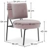 Fauteuil met fluwelen bekleding - Jerna image 7