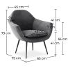 Fauteuil met armleuningen - Bekleed met fluweel - Eila image 7