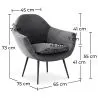 Fauteuil met armleuningen - Bekleed met fluweel - Eila image 7