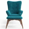 Fauteuil met Voetsteun - Bekleed in Fluweel - Scandinavische Stijl - Huda image 7