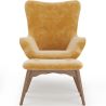 Fauteuil met Voetsteun - Bekleed in Fluweel - Scandinavische Stijl - Huda image 7