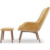 Fauteuil met Voetsteun - Bekleed in Fluweel - Scandinavische Stijl - Huda image 7