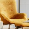 Fauteuil met Voetsteun - Bekleed in Fluweel - Scandinavische Stijl - Huda image 7