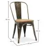Eetkamerstoel - Industrieel ontwerp - Staal en hout - Nieuwe editie - Stylix image 7