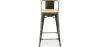 Barkruk met rugleuning - Industrieel Ontwerp - Hout & Staal - 60cm - Nieuwe Editie - Stylix image 7