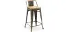 Barkruk met rugleuning - Industrieel Ontwerp - Hout & Staal - 60cm - Nieuwe Editie - Stylix image 7