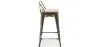Barkruk met rugleuning - Industrieel Ontwerp - Hout & Staal - 60cm - Nieuwe Editie - Stylix image 7