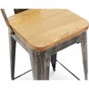 Barkruk met rugleuning - Industrieel Ontwerp - Hout & Staal - 60cm - Nieuwe Editie - Stylix image 7