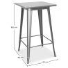 Vierkante Kruktafel - Industrieel Ontwerp - 100 cm - Galla image 7