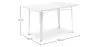 Rechthoekige eettafel - Industrieel ontwerp - Wit metaal - Ashi image 7