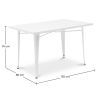 Rechthoekige eettafel - Industrieel ontwerp - Wit metaal - Ashi image 7