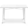 Rechthoekige eettafel - Industrieel ontwerp - Wit metaal - Ashi image 7