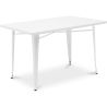 Rechthoekige eettafel - Industrieel ontwerp - Wit metaal - Ashi image 7