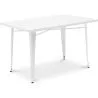 Rechthoekige eettafel - Industrieel ontwerp - Wit metaal - Ashi image 7