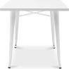 Rechthoekige eettafel - Industrieel ontwerp - Wit metaal - Ashi image 7
