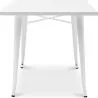 Rechthoekige eettafel - Industrieel ontwerp - Wit metaal - Ashi image 7