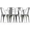 Pack  Mesa de Comedor y 4 Sillas de Comedor Diseño Industrial - New Edition-  Bistrot Stylix image 7