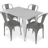 Pack  Mesa de Comedor y 4 Sillas de Comedor Diseño Industrial - New Edition-  Bistrot Stylix image 7