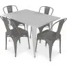 Pack  Mesa de Comedor y 4 Sillas de Comedor Diseño Industrial - New Edition-  Bistrot Stylix image 7