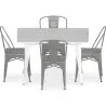 Pack  Mesa de Comedor y 4 Sillas de Comedor Diseño Industrial - New Edition-  Bistrot Stylix image 7