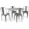 Pack  Mesa de Comedor y 4 Sillas de Comedor Diseño Industrial - New Edition-  Bistrot Stylix image 7