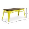 Industrieel Design Bank - Hout en Metaal - Stylix image 7