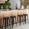 Barkruk - Industrieel Ontwerp - Hout & Staal - 76 cm - New Edition- Stylix image 7