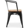 Eetkamerstoel met armleuningen - Industrieel ontwerp - Hout en staal - Nieuwe editie - Stylix image 7