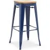 Barkruk - Industrieel Ontwerp - Hout & Staal - 76cm - Nieuwe Editie - Stylix image 7