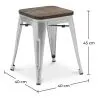Barkruk industrieel ontwerp - hout & staal - 45 cm - Nieuwe editie - Stylix image 7