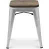 Barkruk industrieel ontwerp - hout & staal - 45 cm - Nieuwe editie - Stylix image 7