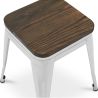 Barkruk industrieel ontwerp - hout & staal - 45 cm - Nieuwe editie - Stylix image 7