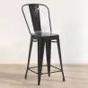 Barkruk met rugleuning - Industrieel ontwerp - 60cm - Nieuwe editie - Stylix image 7